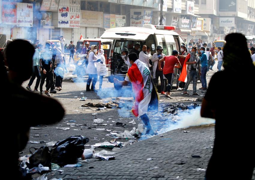 ناڕەزاى وخۆپیشاندان لە بەغداد بەردەوامى هەیە ئەمڕۆش دووکەس کوژراون